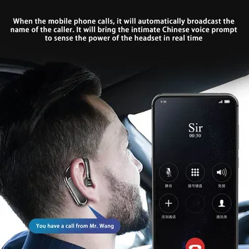 Bluetooth 5.0 Ausines Su Mic Handfree Belaidės Ausinės Skambinkite 10+ Valandų Stereo Vandeniui Verslo, Sporto laisvų Rankų įranga 