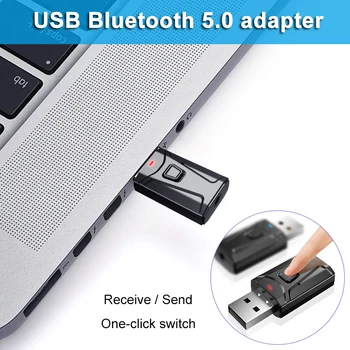 Bluetooth 5.0 Imtuvas Siųstuvas 3 1. Mini Stereo AUX USB 3,5 mm Garso Belaidžio ryšio Adapteris, Skirtas TV PC Automobilių Ausines GK99
