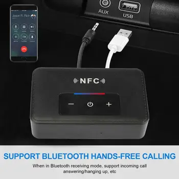 Bluetooth 5.0 Siųstuvas&Belaidžio ryšio Imtuvas 3.5 mm Jack AUX NFC 2 RCA Audio Adapteris, NFC, 