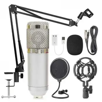 BM-800 Profesinės Capacitive Mikrofonas Vokalo Įrašymas Laidinio Mic Kompiuterių Transliacijų Įranga, Karaoke Kompiuterio Mikrofonas
