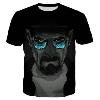 Breaking Bad 3D Print T Shirt Vyrai Moterys Mados Atsitiktinis Trumpas Rankovės Cool T-shirt Berniukų, Mergaičių Harajuku Streetwear Marškinėliai Tee Viršūnės