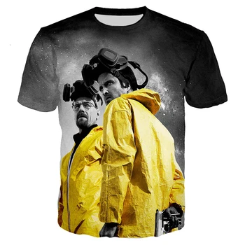 Breaking Bad 3D Print T Shirt Vyrai Moterys Mados Atsitiktinis Trumpas Rankovės Cool T-shirt Berniukų, Mergaičių Harajuku Streetwear Marškinėliai Tee Viršūnės
