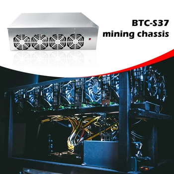 BTC-S37 Kasybos Važiuoklės Combo Plokštę 8 GPU Bitcoin Kriptografijos Ethereum Mažo galingumo vaizdo plokštė su 4 Gerbėjai 8GB RAM mSATA SSD
