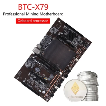 BTC X79-H61 Miner Plokštė DDR3 5x PCI-E 8X MSATA3.0 Paramą 3060 GPU Cryptocurrency Kasybos BTC Plokštė