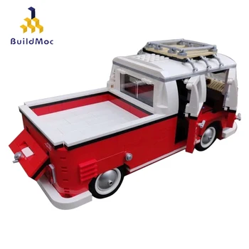 BuildMOC Kūrėjas Techninė Automobilių T1 Doka Kemperis Suderinama SS-23519 Krovinių Turizmo Sunkvežimio Modelis Blokai Transporto priemonės, Žaislai