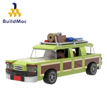 Buildmoc Sedanas Karalienė 1983 Šeimos Truckster Universalas Automobilio Švietimo Surinkti Modeliai Blokai mažų Plytų žaislai