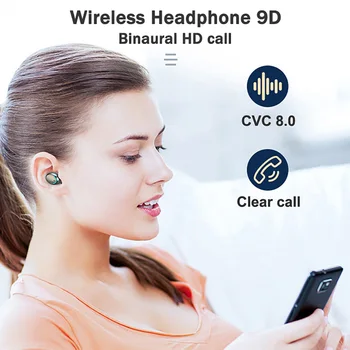 Camaroca TWS Bluetooth 5.1 Ausinių Triukšmo Panaikinimo 9D HiFi Stereo Vandeniui Belaidės Ausinės, laisvų Rankų įranga Su Mikrofonu