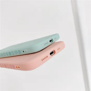 Candy Spalva Meilė Širdies Mielas Telefono dėklas Skirtas iPhone 12 11 Pro Max Mini 7 8 Plus X XR XS Max SE 2020 Objektyvo Apsaugos Silikono Padengti