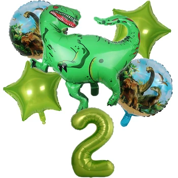 Cartoon Didelis Dinozauras, Aliuminio Folija Skaičius Balionas Baby Shower Dinozaurų Šalis Berniukas Gimtadienio dekoro Prekių Vaikas Klasikinis Dovanos