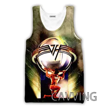 CAVVING 3D Atspausdintas Van Halen Juosta tankų Harajuku Vest Vasaros Undershirt Marškinėliai Streetwear Vyrų/moterų