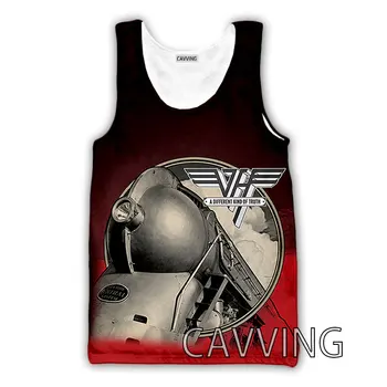 CAVVING 3D Atspausdintas Van Halen Juosta tankų Harajuku Vest Vasaros Undershirt Marškinėliai Streetwear Vyrų/moterų