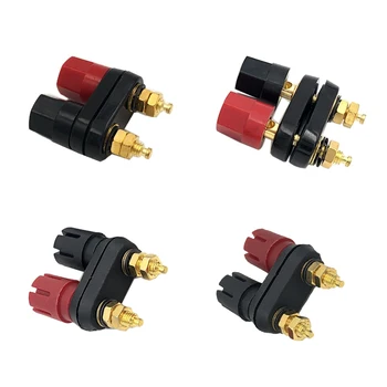 Conector tipo Bananų de alta calidad, amplificador de conector, conector tipo Bananų para altavoz Lizdas, spalva rojo y negro