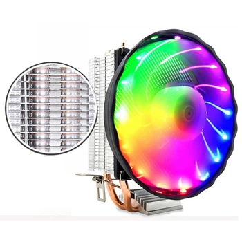 COOLMOON RGB LED Heatsink Aušinimo Ventiliatorius Tylus CPU Aušintuvas 4 Pin RGB, Ventiliatorius Aušintuvo LGA 1150 1151 1155 1156 1366 775 AMD