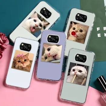 Cute Kačių Atveju Poco X3 Pro Atvejais, atsparus smūgiams Silikoninis Telefono Fundas Už Xiaomi Mi-10 Pastaba Lite 10T 9T Pro Poco X3 NFC 2020 F2 Dangtis