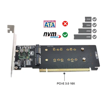 CY Chenyang 4X NVME M. 2 AHCI į PCIE Express 3.0 Gen3 X16 Raid Kortelės VROC Raid0 Hyper Adapteris