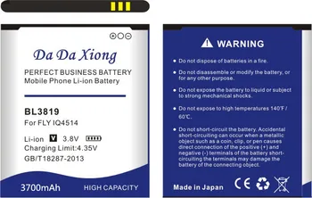 Da Da Xiong 3700mAh BL3819 Li-ion Telefono Baterija SKRISTI IQ4514