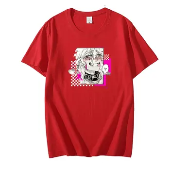 Danganronpa Marškinėliai Vasaros Dangan Ronpa Y2k trumparankoviai marškinėliai Atsitiktinis Komaeda Nagito Cosplay Marškinėlius Viršūnes Tees Anime Viršūnės