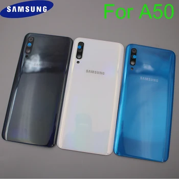 Dangtelis Skirtas Samsung Galaxy A50 Atgal Baterija Atveju Galinis Korpuso Dangtelis Atsargines Dalis Su Lipduku Klijavimas+Fotoaparato Objektyvo Dangtelis+Logo