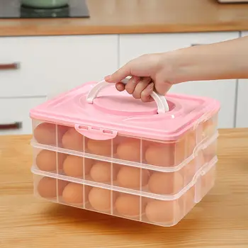 Daugiafunkcinis Plastikinis Šviežių išlaikyti Boxs Kiaušinių Laikymo Dėžutė Namų Virtuvės Reikmenys Multi-layer Kiaušinių Konteineriai Organizacija