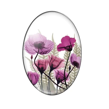 Dažai dažymo gėlės spalvinga narcizas 13x18mm/18x25mm/30x40mm Ovalo nuotrauką stiklo cabochon demo butas atgal Padaryti išvadas