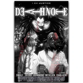 Death Note Poster Popular Classic Anime L And Night God Home Decoration Poster Print Wall Decoration