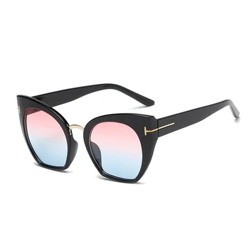 Derliaus Cat Eye Akiniai Nuo Saulės Moterims Atspalviu Spalvos Gradientas Prekės Dizaineris T Didelis Rėmas Saulės Akiniai Oculos Gafas De Sol