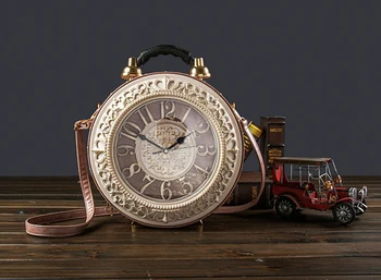 Derliaus Laikrodžio Formos Rankinė Elegantiškos Ponios Pečių Maišą Vaikščioti Laikrodis Crossbody Maišelį Prabangos Dizaineris Krepšiai Moterims;s Piniginės Pu Odos