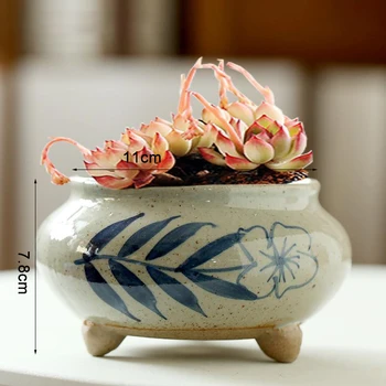 Derliaus sultingas gėlių vazonas Kinų keramikos puodą, sodo reikmenys Macetas decorativas Augalų bonsai puodai namų dekoro blumentopf