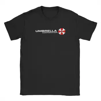 Derliaus Umbrella Korporacijos T-Marškinėliai Vyrams, Įgulos Kaklo Grynos Medvilnės Marškinėliai Trumpomis Rankovėmis Trišakiai Plius Dydis Drabužiai