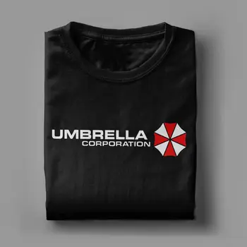 Derliaus Umbrella Korporacijos T-Marškinėliai Vyrams, Įgulos Kaklo Grynos Medvilnės Marškinėliai Trumpomis Rankovėmis Trišakiai Plius Dydis Drabužiai