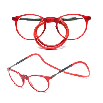 Derliaus Unisex vyriški ir Moteriški Pakabinti ant Kaklo Klinika, skaitymo akiniai,Reguliuojamas ginklų,Patogus Minkštas TR90