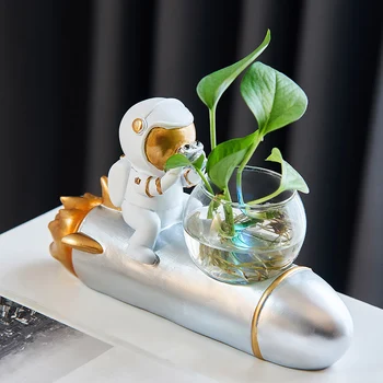 Derva naras hydroponic dekoratyviniai patalpų žalieji augalai astronautas apdailos priedai darbalaukio kūrybinis dizainas maža vaza dovana