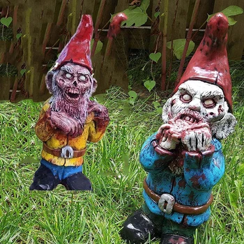 Derva Zombie Gnome Ormament Unikalus Patvarus Environmently Draugiškas Siaubo Serijos Atvirame Kiemo, Sodo Festivalis CLH@8