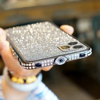 Diamond Bamperis Apsaugos Kristalų Bling Metalo Rėmas Atveju iPhone11 Pro X XS Max XR 8 7 6 S Plius 