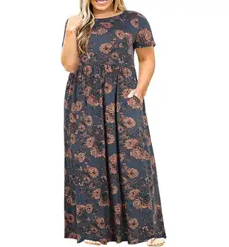 Didelio dydžio, suknelė moterims vasaros didelio dydžio trumpomis rankovėmis dėvėti, atsparus ilga suknelė plius dydis riebalų MM moterų drabužių maxi suknelė