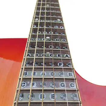 Didmeninė Gitara Fretboard Pastaba Lipdukai Fingerboard Frets Žemėlapis Lipdukas Pradedantiesiems Mokinys Gitara Naudotis Aids Įrankiai