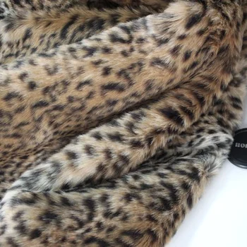 Didmeninė kokybės dirbtiniais kailiais audinio,krūva 1,5 cm Leopard-print siuvimo medžiagos,margo audinio,150cm*50cm/vnt