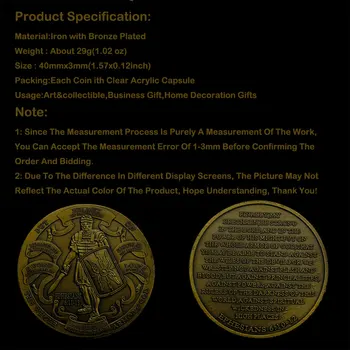 Dievo Šarvai Religinių Šalmas Monetos Iššūkis Surinkimo Suvenyrai Monetų Dovanų Medalis Senovinių Kolekcines