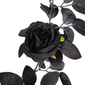 Dirbtinio Šilko Juodosios Rožės Gėlių Vynuogių Dekoratyvinis Netikrą Medžiaga Ivy Kabinti Rose Girliandą Namų Sienų Apdailai Dirbtiniais Augalų Lapų