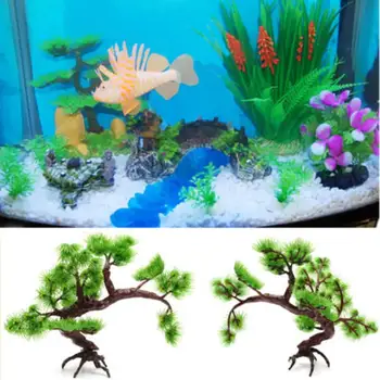 Dirbtinis Akvariumo Augalai, Apdailos Žuvų Bakas Vandens Augalų Žolės Ornamentu Plastiko Povandeninį Vandens Vandens Pušies Žiūrėjimo Dekoras