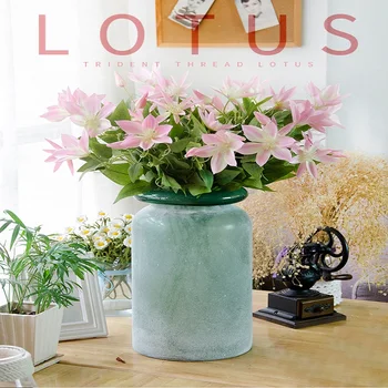 Dirbtinis lotus flower Netikrą namų puošybai vestuvių gėlės Europos modeliavimas puokštė