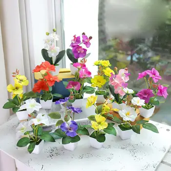 Dirbtinių Gėlių, Augalų Plastiko Vazonas Bonsai Sodas Stalo Šalies Kambario Dekoracija vestuvių namų reikmenys apdaila kambario dekoro