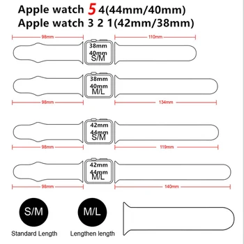 Dirželis Apple watch band 44mm 40mm iwatch juosta 38mm 42mm Reikmenys, Silikoninė apyrankė watchband correa 
