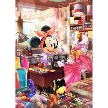 Disney 5d Diamond Tapybos priemonių rinkinį kvadratiniu Goofy Kryžiaus Mickey Ir Minnie Mouse Deimantų Meno Diamond Animacinių filmų Gyvūnų Mozaika