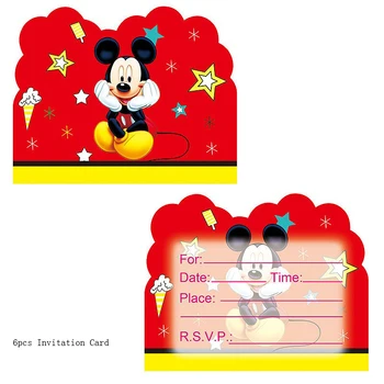 Disney Mickey Mouse Animacinių Filmų Tema Vienkartiniai Indai Gimtadienio Dekoracijas Reikmenys Popieriniai Puodeliai Plokštės Vystymo Kūdikių Dušas