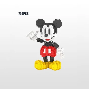 Disney world parkas duomenys micro deimantų blokai Disneilendas Mickey Minnie mouse pastatas, mūrinis žaislų, animacinių filmų nanobrick vaikams
