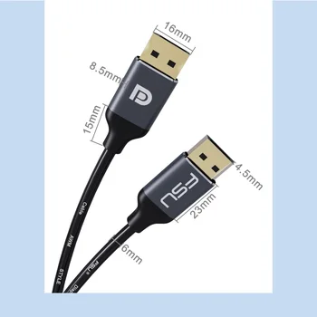 DisplayPort 1.4 Kabelis 8K 4K HDR 165Hz 60Hz Display Port Adapteris, Skirtas Vaizdo PC Nešiojamas TV DP 1.4 1.2 Display Port 1.2 Kabelis