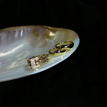 Dizainas Jausti Diržo Sagtis Grandinės Formos Aukso Reguliuojamas Žiedai Moteris Korėjos Bižuterijos Šalies Mergina Pirštu Prabanga Nustatyti Žiedai