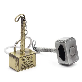 Dobeli mažo Dydžio Nešiojamieji Alaus Butelių Atidarytuvai Keychain Daugiafunkcį Plaktukas iš Thor Formos Alaus Butelio Atidarytuvas