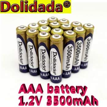 Dolidada 1.2 V AAA baterijos 3500mAh Ni-MH aa Baterijos, CD/MP3 grotuvai, žibintai, nuotolinis valdymas